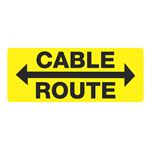 Cable Route Yellow - 4" x 10" Sign